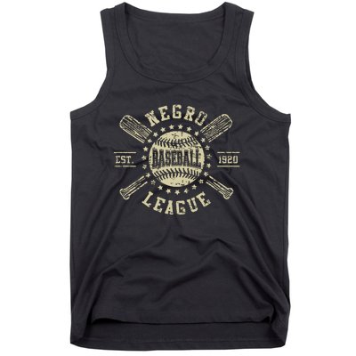 Vintage Negro League Baseball Black History Month Tank Top