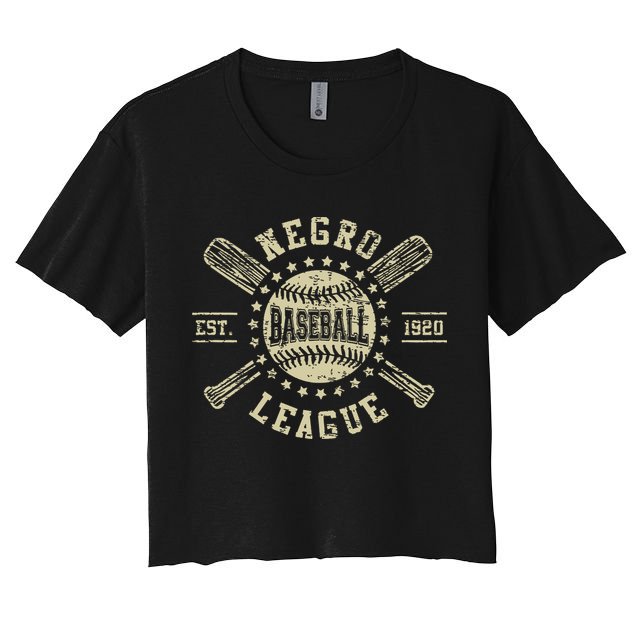 Vintage Negro League Baseball Black History Month Crop Top