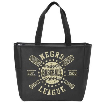 Vintage Negro League Baseball Black History Month Zip Tote Bag