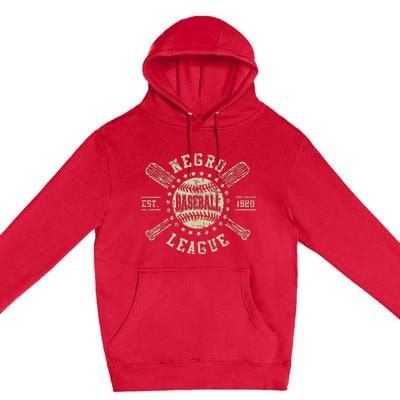 Vintage Negro League Baseball Black History Month Premium Pullover Hoodie