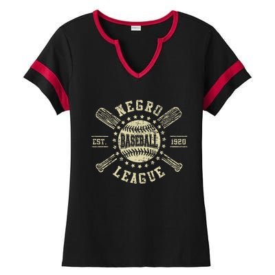 Vintage Negro League Baseball Ladies Halftime Notch Neck Tee