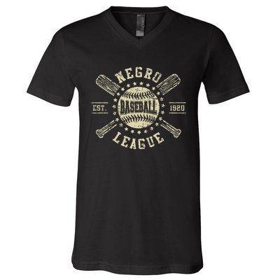 Vintage Negro League Baseball V-Neck T-Shirt