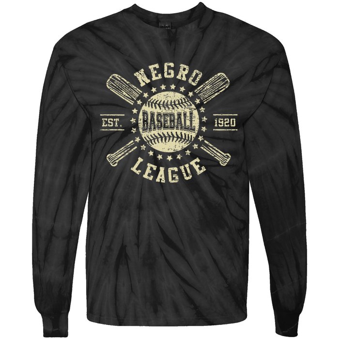 Vintage Negro League Baseball Tie-Dye Long Sleeve Shirt