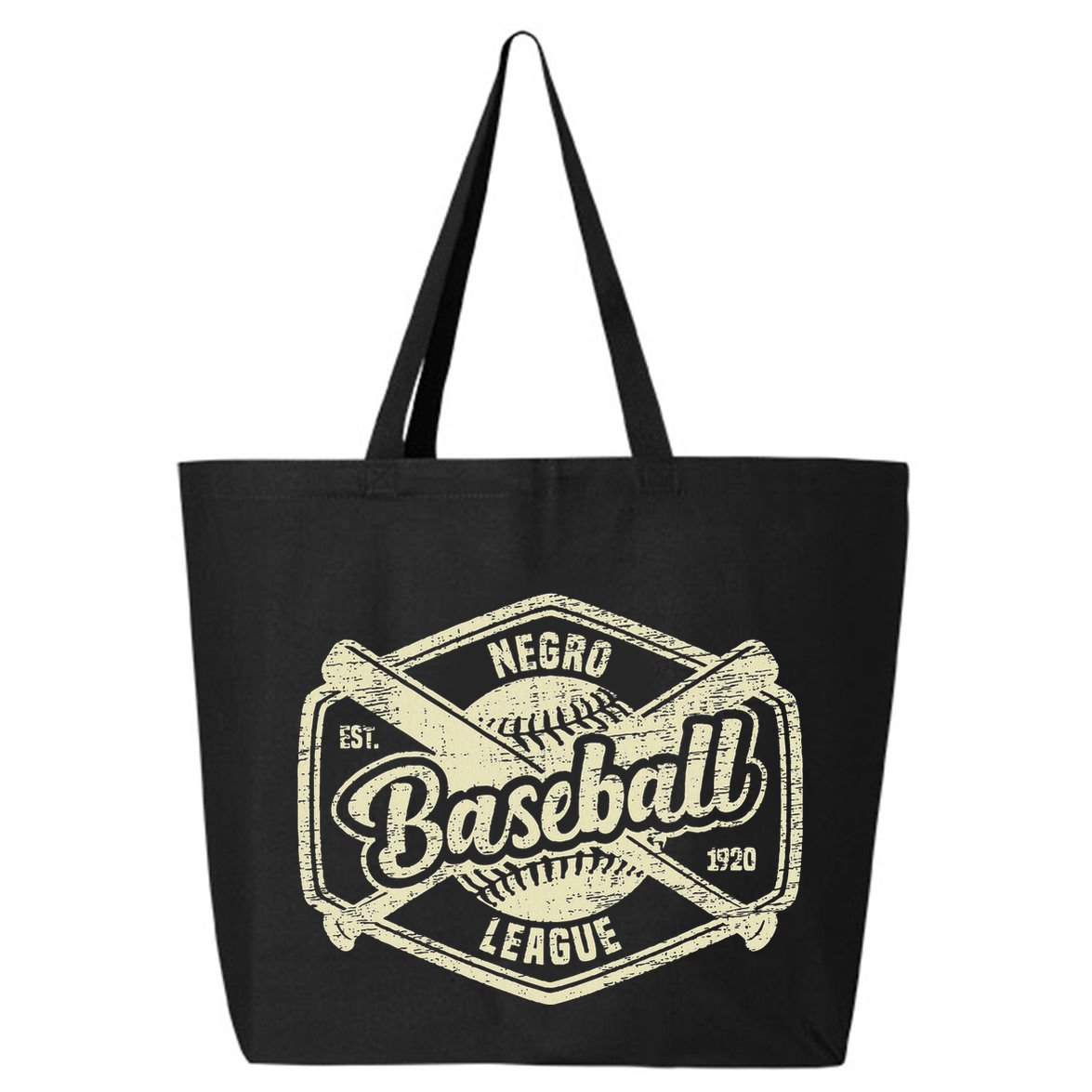 Vintage Negro League Baseball Apparel Black History Month 25L Jumbo Tote