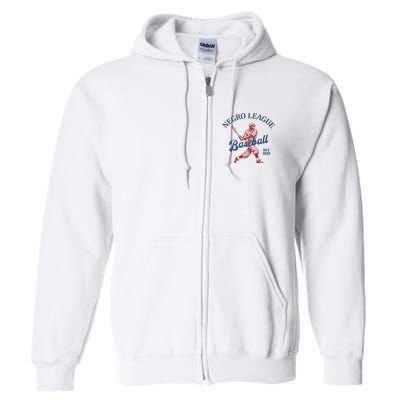 Vintage Negro League Baseball Black History Month Full Zip Hoodie