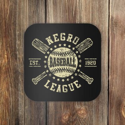 Vintage Negro League Baseball Black History Month Coaster