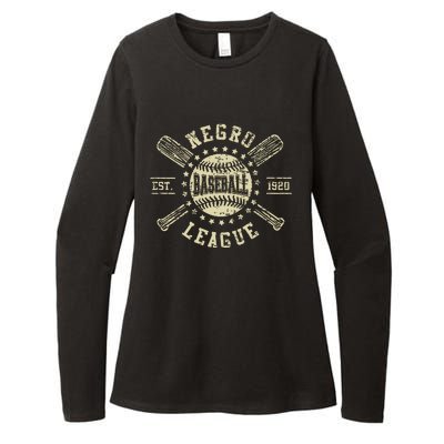 Vintage Negro League Baseball Black History Month Womens CVC Long Sleeve Shirt