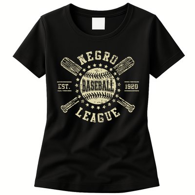 Vintage Negro League Baseball Black History Month Womens T-Shirt