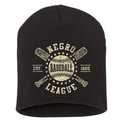 Vintage Negro League Baseball Black History Month Short Acrylic Beanie