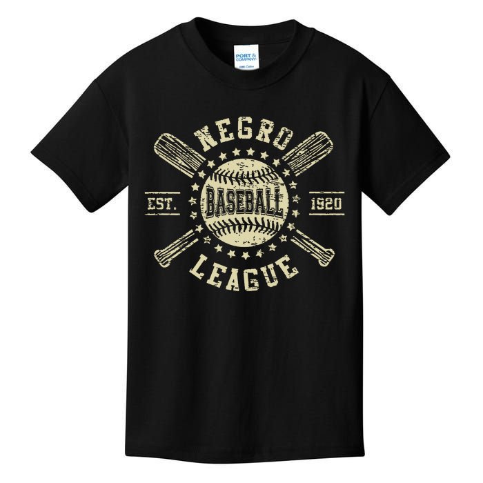 Vintage Negro League Baseball Black History Month Kids T-Shirt