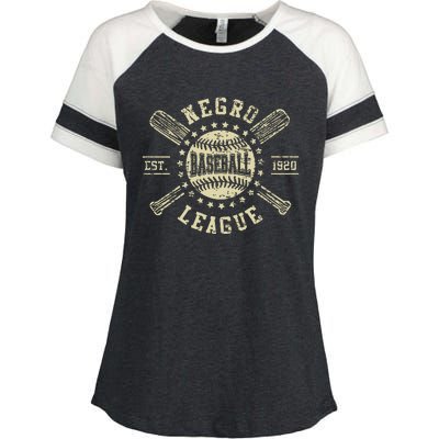 Vintage Negro League Baseball Black History Month Enza Ladies Jersey Colorblock Tee