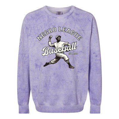 Vintage Negro League Baseball Black History Month Colorblast Crewneck Sweatshirt