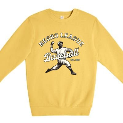 Vintage Negro League Baseball Black History Month Premium Crewneck Sweatshirt