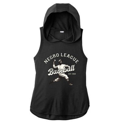 Vintage Negro League Baseball Black History Month Ladies PosiCharge Tri-Blend Wicking Draft Hoodie Tank