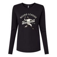 Vintage Negro League Baseball Black History Month Womens Cotton Relaxed Long Sleeve T-Shirt