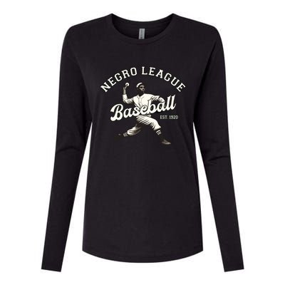 Vintage Negro League Baseball Black History Month Womens Cotton Relaxed Long Sleeve T-Shirt