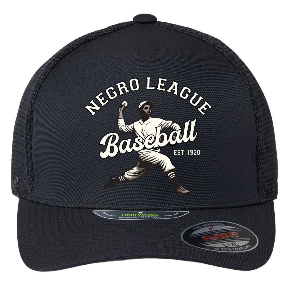Vintage Negro League Baseball Black History Month Flexfit Unipanel Trucker Cap