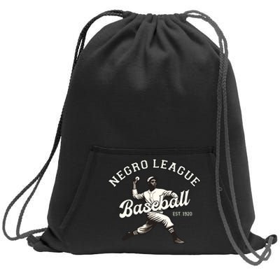 Vintage Negro League Baseball Black History Month Sweatshirt Cinch Pack Bag