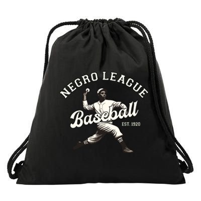 Vintage Negro League Baseball Black History Month Drawstring Bag