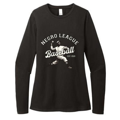 Vintage Negro League Baseball Black History Month Womens CVC Long Sleeve Shirt