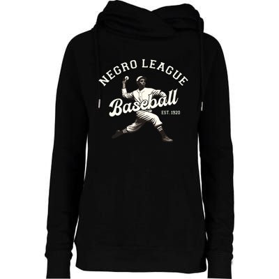 Vintage Negro League Baseball Black History Month Womens Funnel Neck Pullover Hood