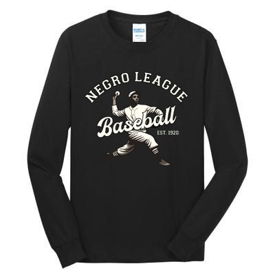 Vintage Negro League Baseball Black History Month Tall Long Sleeve T-Shirt