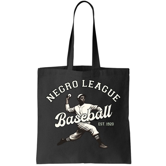 Vintage Negro League Baseball Black History Month Tote Bag