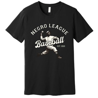 Vintage Negro League Baseball Black History Month Premium T-Shirt