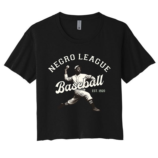 Vintage Negro League Baseball Black History Month Crop Top