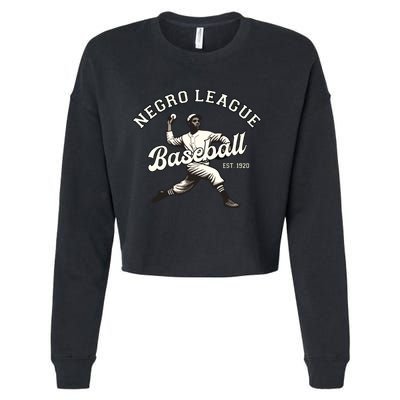 Vintage Negro League Baseball Black History Month Cropped Pullover Crew