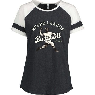 Vintage Negro League Baseball Black History Month Enza Ladies Jersey Colorblock Tee