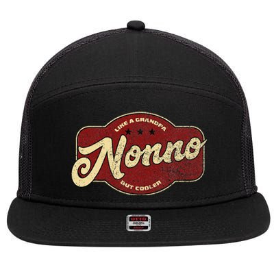 Vintage Nonno Like A Grandpa But Cooler Italian Nono 7 Panel Mesh Trucker Snapback Hat