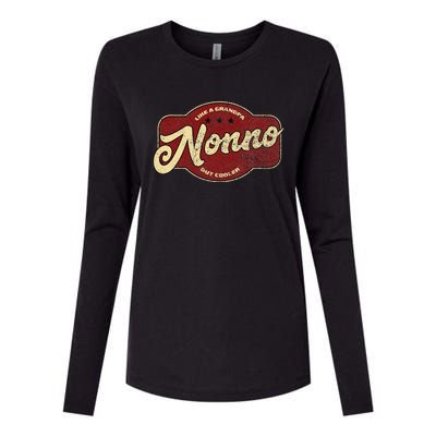 Vintage Nonno Like A Grandpa But Cooler Italian Nono Womens Cotton Relaxed Long Sleeve T-Shirt