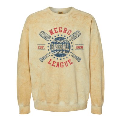 Vintage Negro League Baseball Black History Month Colorblast Crewneck Sweatshirt