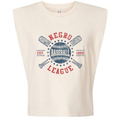 Vintage Negro League Baseball Black History Month Garment-Dyed Women's Muscle Tee