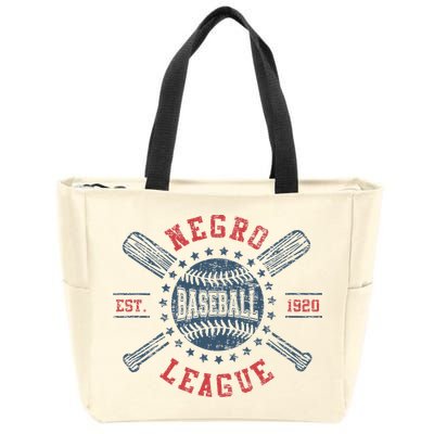 Vintage Negro League Baseball Black History Month Zip Tote Bag