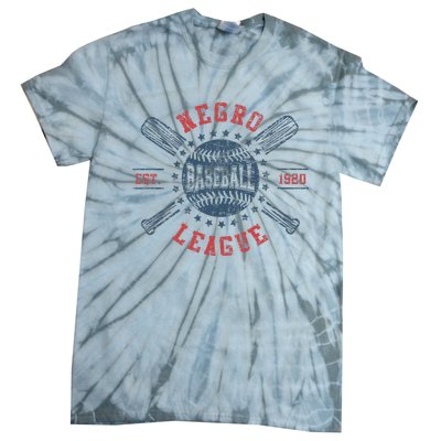 Vintage Negro League Baseball Black History Month Tie-Dye T-Shirt