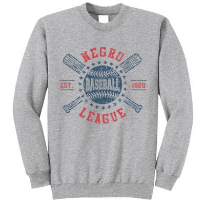 Vintage Negro League Baseball Black History Month Tall Sweatshirt