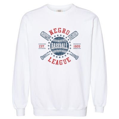 Vintage Negro League Baseball Black History Month Garment-Dyed Sweatshirt