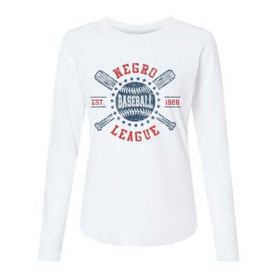 Vintage Negro League Baseball Black History Month Womens Cotton Relaxed Long Sleeve T-Shirt