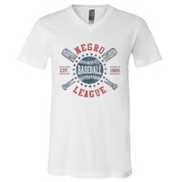 Vintage Negro League Baseball Black History Month V-Neck T-Shirt