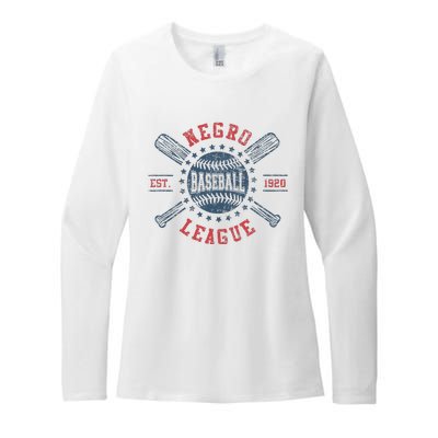 Vintage Negro League Baseball Black History Month Womens CVC Long Sleeve Shirt