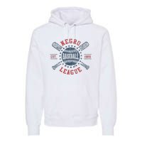 Vintage Negro League Baseball Black History Month Premium Hoodie