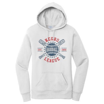 Vintage Negro League Baseball Black History Month Women's Pullover Hoodie