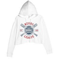 Vintage Negro League Baseball Black History Month Crop Fleece Hoodie