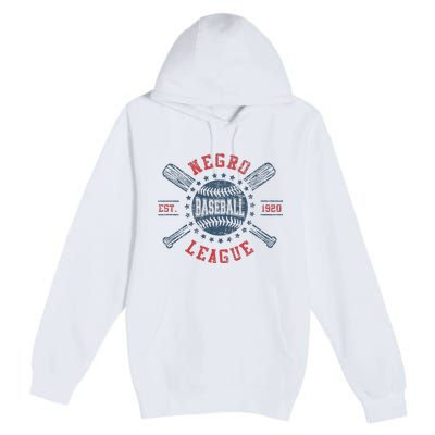 Vintage Negro League Baseball Black History Month Premium Pullover Hoodie