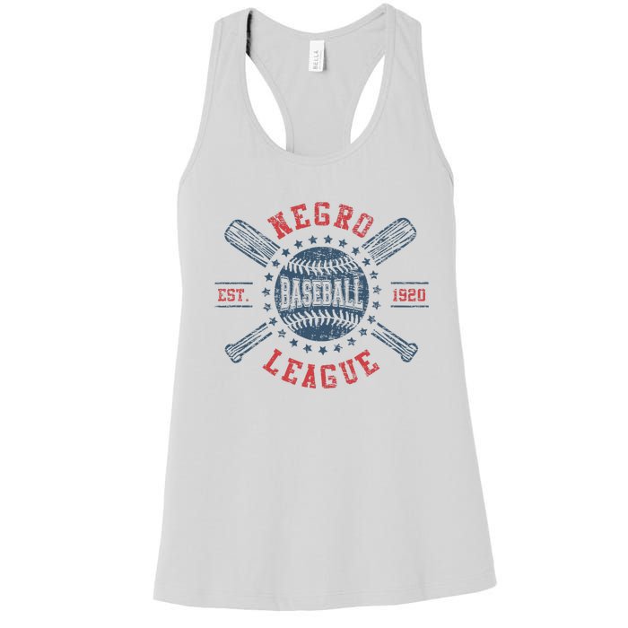 Vintage Negro League Baseball Black History Month Women's Racerback Tank