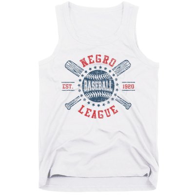 Vintage Negro League Baseball Black History Month Tank Top