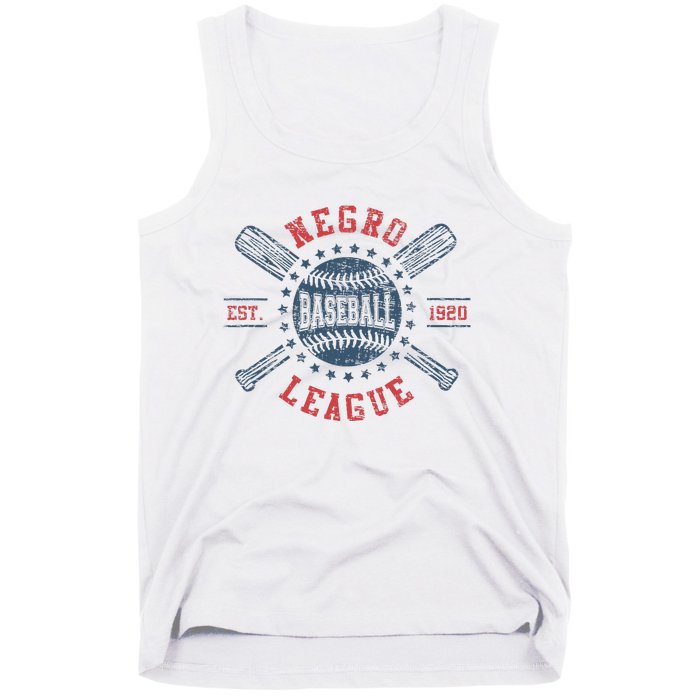 Vintage Negro League Baseball Black History Month Tank Top