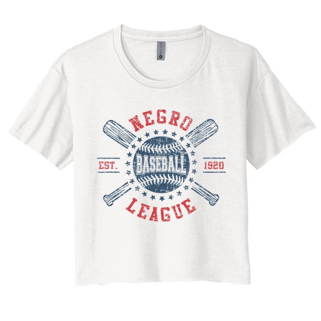 Vintage Negro League Baseball Black History Month Crop Top
